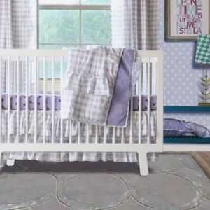 Kate Quinn Organics Lilac Ruffle Crib Skirt
